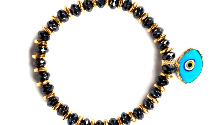 The Eye of the Sea evil-eye bracelet, $70, at Welcome Shoppe