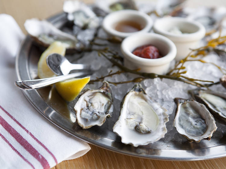 Oysters in a half shell at MessHall