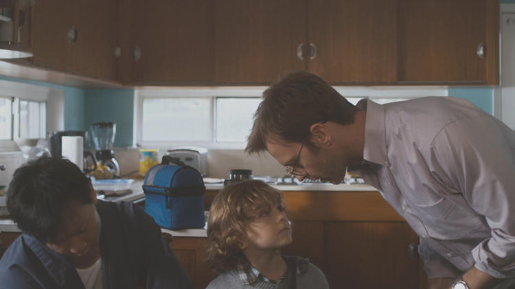 Left to Right: Patrick Wang, Sebastian Banes and Trevor St. John in In the Family