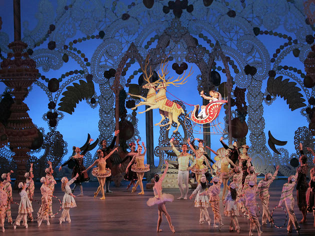 Fiona Brennan and Jonathan Alexander as the Little Prince and Princess (in Sleigh) The Nutcracker New York City Ballet