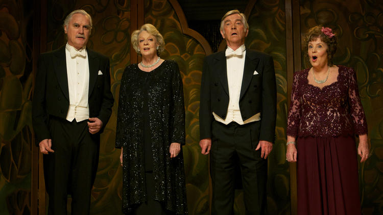 Left to right: Billy Connolly, Maggie Smith, Tom Courtenay and Pauline Collins in Quartet