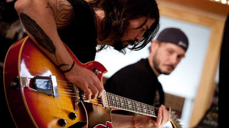 Dave Grohl, left, in Sound City