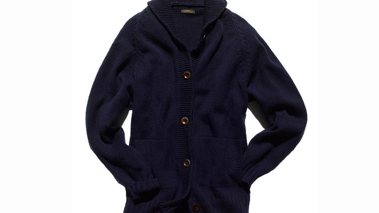 Freemans Sporting Club merino cardigan, $120 (was $398)