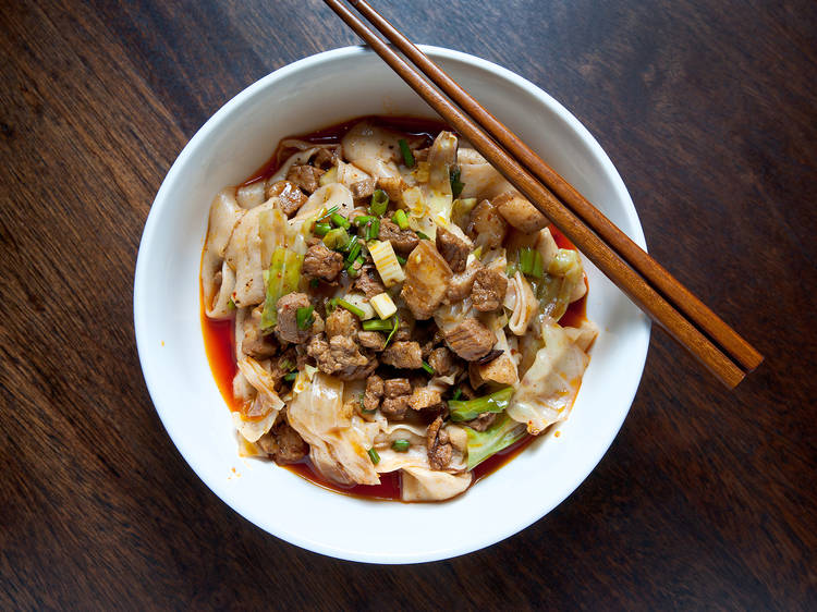 Sour and spicy pork noodles at Biang!