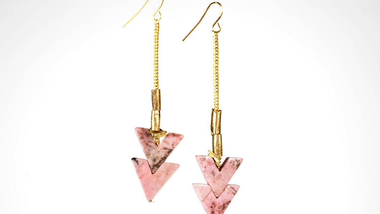 Erica Weiner rhodonite chevron earrings, $75