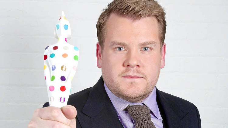 James Corden with Damien Hirst