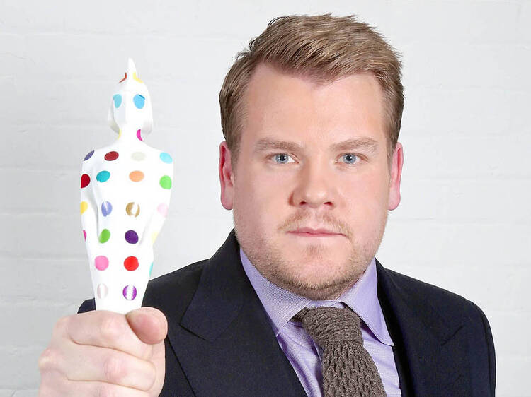 James Corden with Damien Hirst