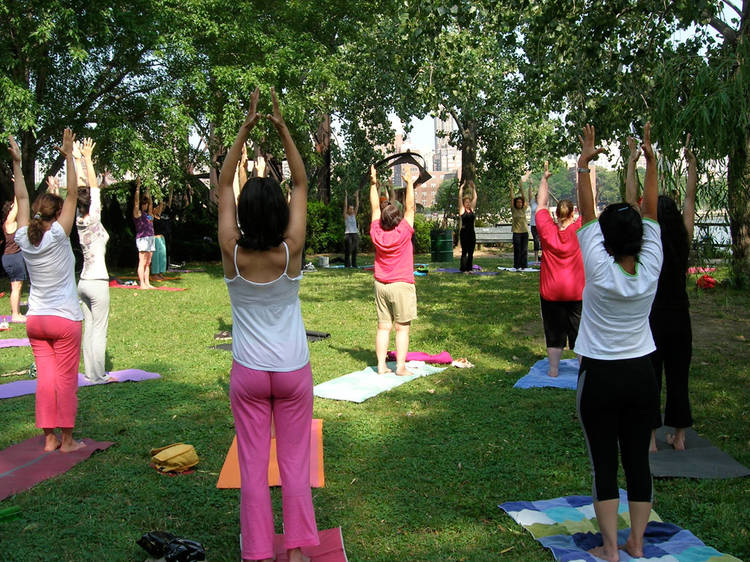 Stretch out in Socrates Sculpture Park