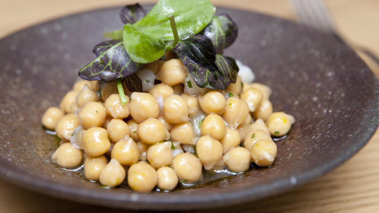 Chickpea-and-bacalhau salad at Aldea