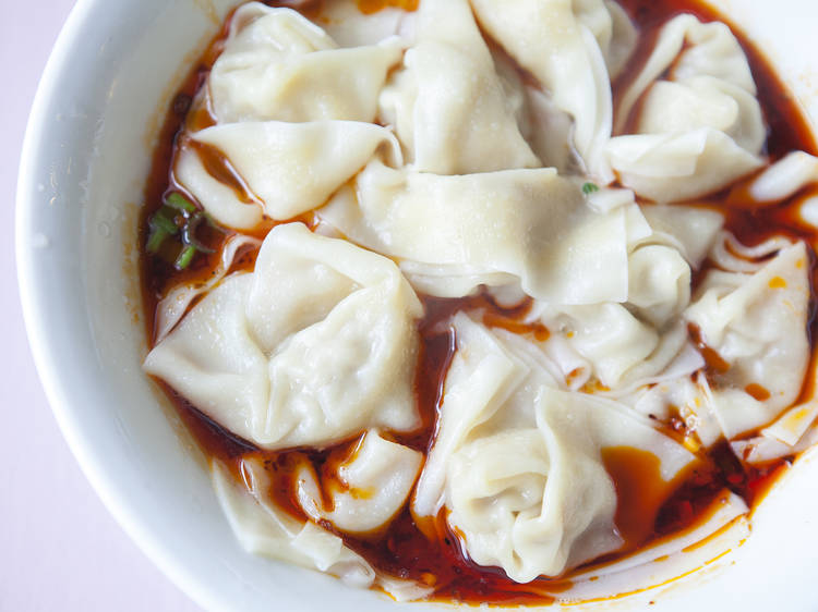 Chili wontons at Yunkun Garden