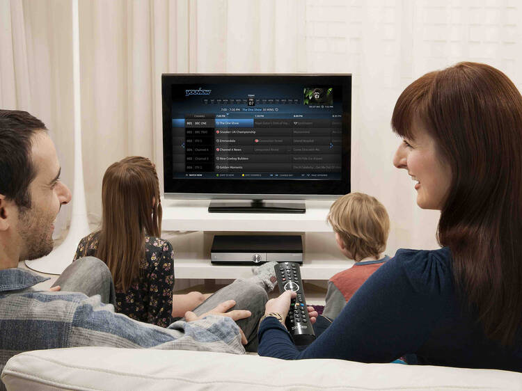 YouView watching TV sofa YouView watching TV sofa