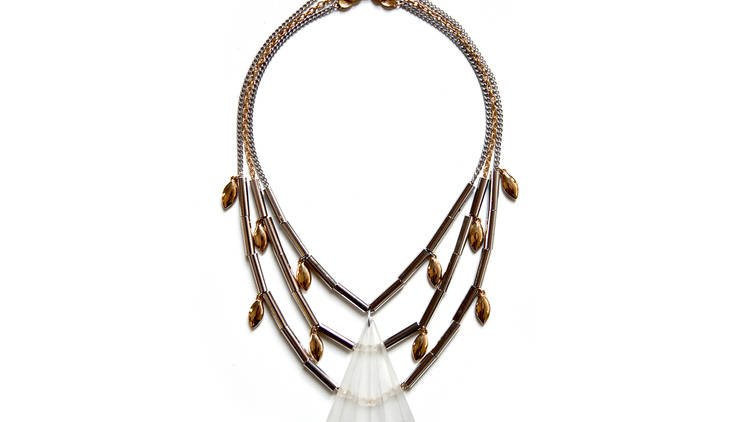 Dirty Librarian Chains crystalline necklace, $155 (was $225), at Spring Fair Made in USA/NYC