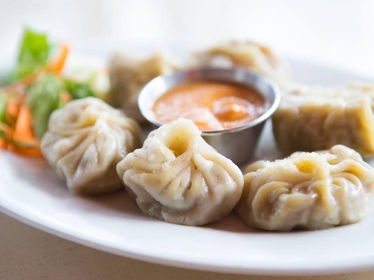 Steamed vegetable momos at Tara's Himalayan Cuisine