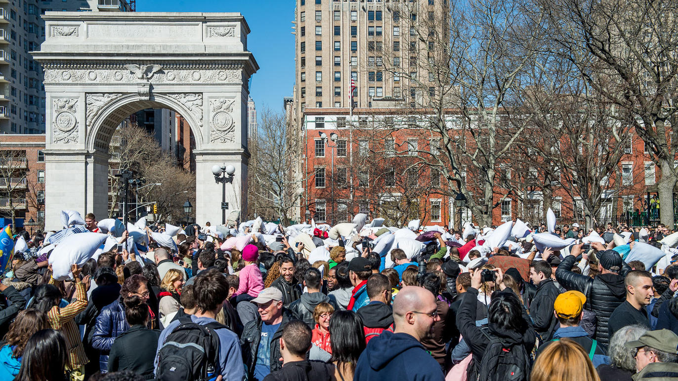 Washington Square Park pillow fight in NYC When is it and what to bring