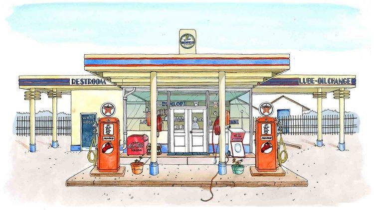 'Gas Station' (© Emma Kelly, represented by Handsome Frank)