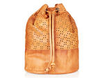 Topshop perforated-leather backpack, $150, at Topshop, 478 Broadway between Broome and Grand Sts (212-966-9555, topshop.com)