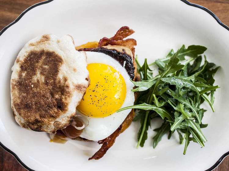 Foie gras breakfast sandwich at Alameda