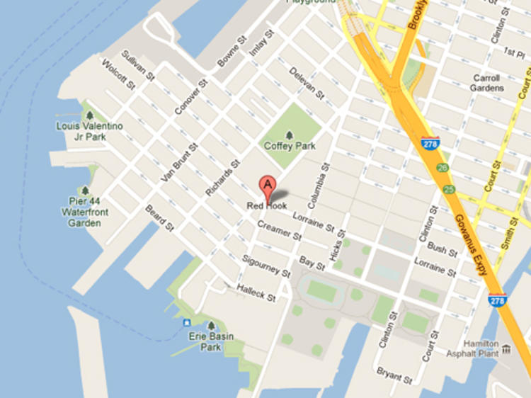 Map of Red Hook, Brooklyn