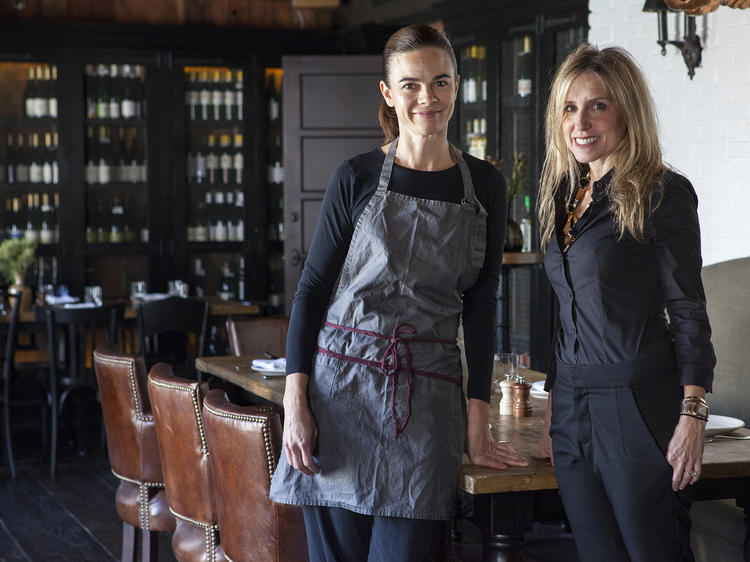 Chef Suzanne Goin and Caroline Styne at AOC