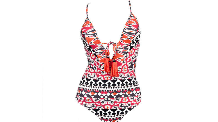 Jets printed one-piece, $247, at Everything but Water