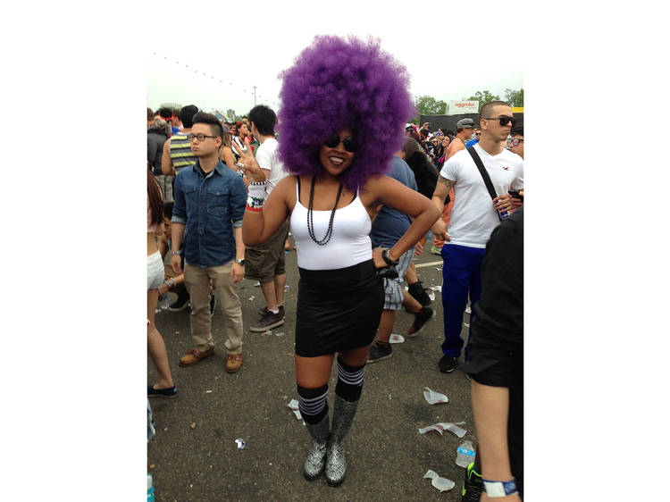 Street fashion at Electric Daisy Carnival New York 2013