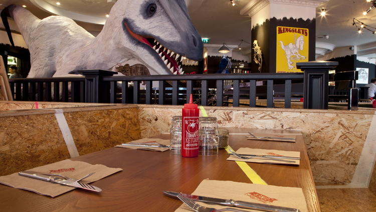 Grab dinner at Jamie’s Dinersaurus