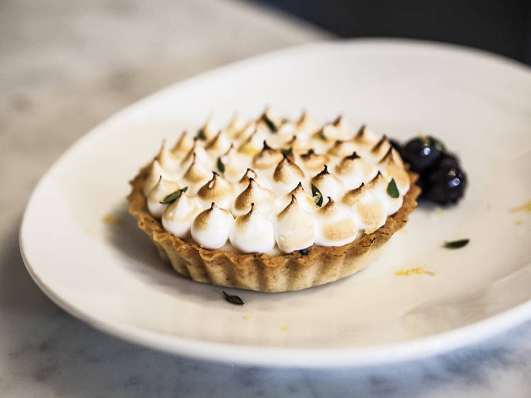 Lemon meringue tart at Distilled