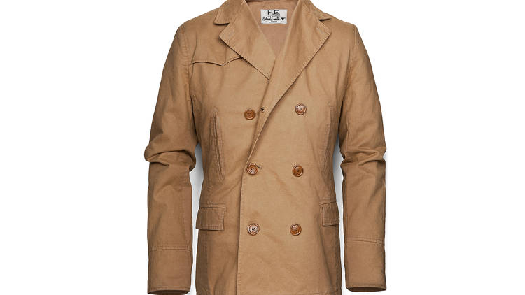 H.E. by Mango double-breasted trench, $56 (was $70), at Spanish Soho Mile