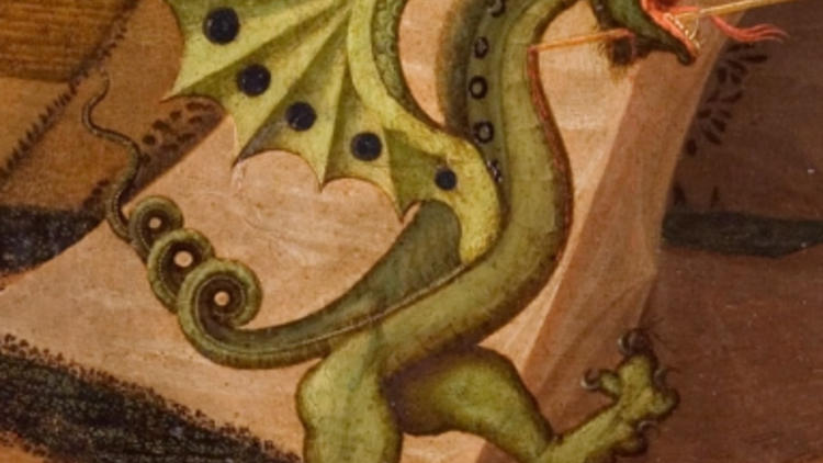 Paolo Uccello, 'Saint Georges terrassant le dragon' (détail), c. 1430-1435 / Paris, musée Jacquemart-André  - Institut de France / © C. Recoura