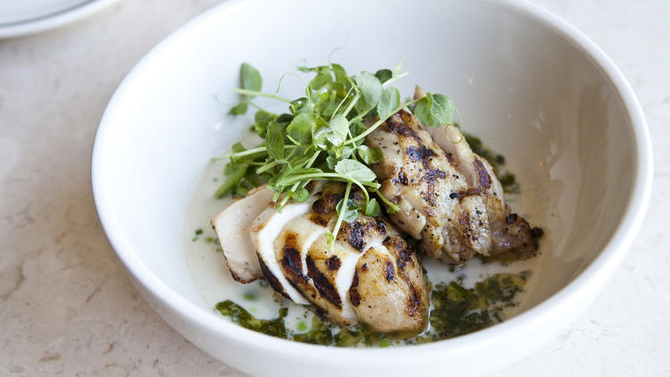 Chicken, Black Chickpeas & Cilantro at Glasserie