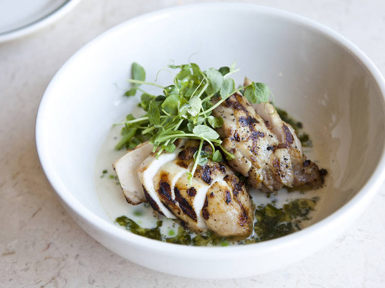 Chicken, Black Chickpeas & Cilantro at Glasserie