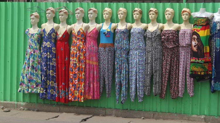 Fashion stall on Oxford Street, Osu, Accra, Ghana