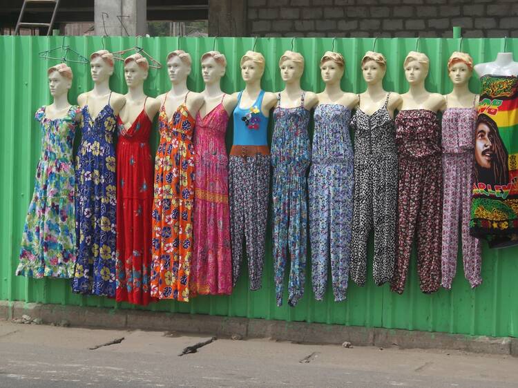 Fashion stall on Oxford Street, Osu, Accra, Ghana