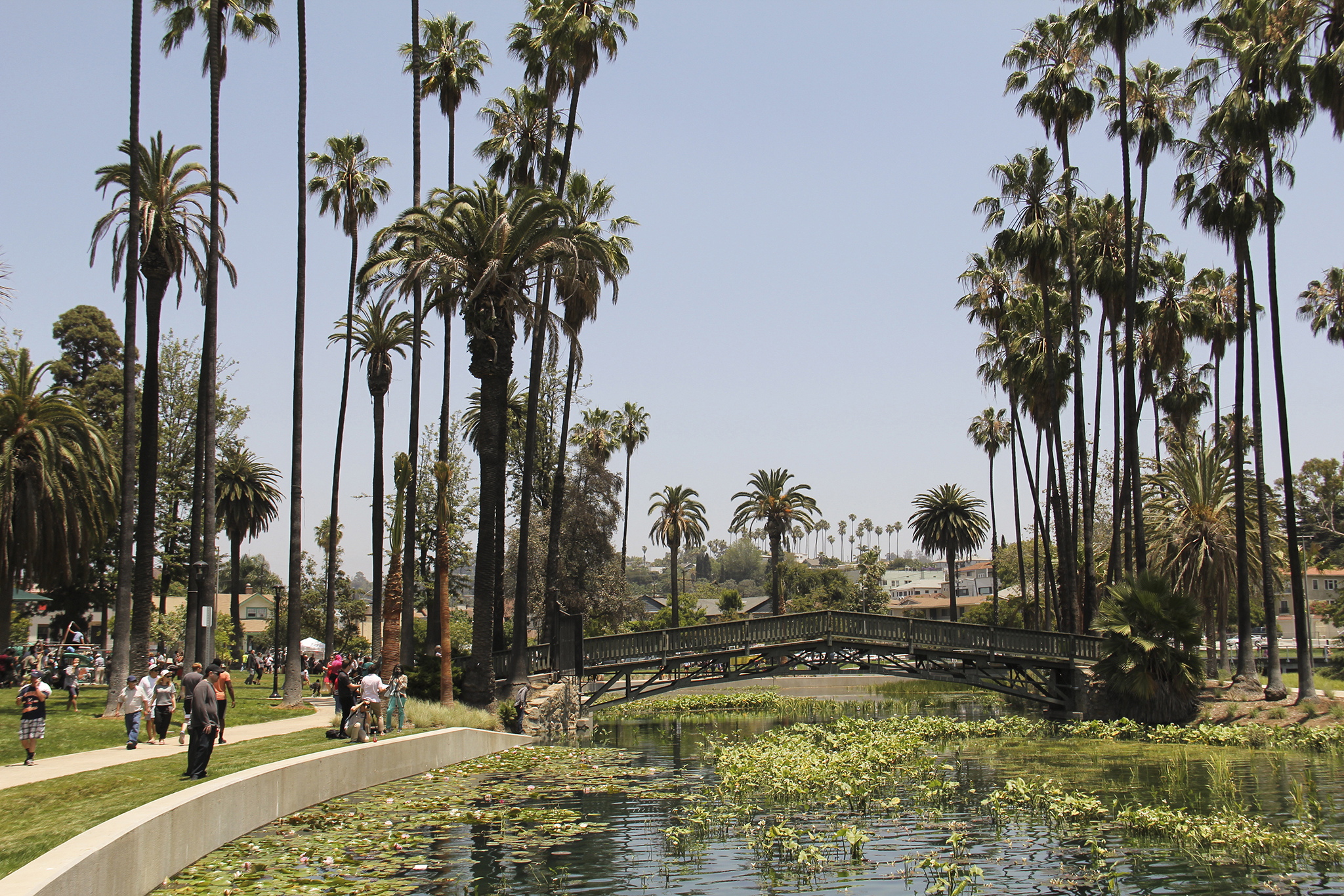 Echo Park Lake in Los Angeles 