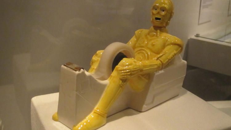 C-3PO tape dispenser at Museum of the Moving Image