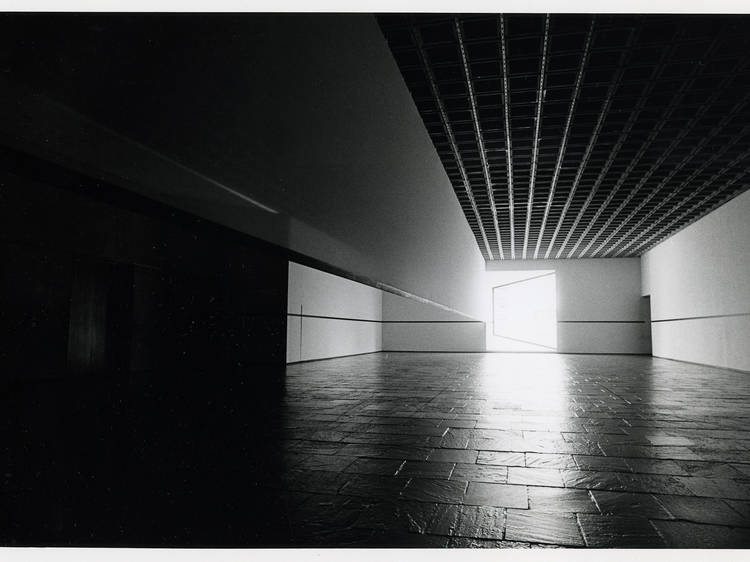 "Robert Irwin: Scrim veil—Black rectangle—Natural light, Whitney Museum of American Art, New York (1977)"