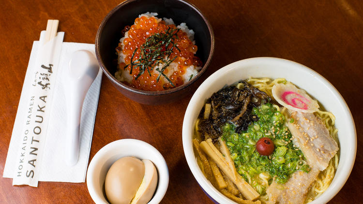 Ramen set B at Santouka in Mitsuwa Market