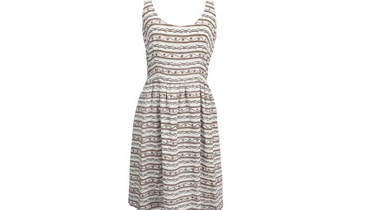 A. Cheng patterned dress, $112 (was $225)