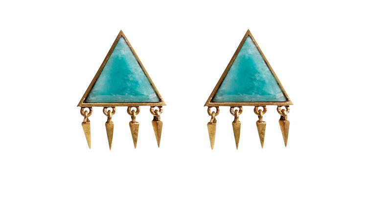 A Peace Treaty gold spike earrings, $70 (were $115)