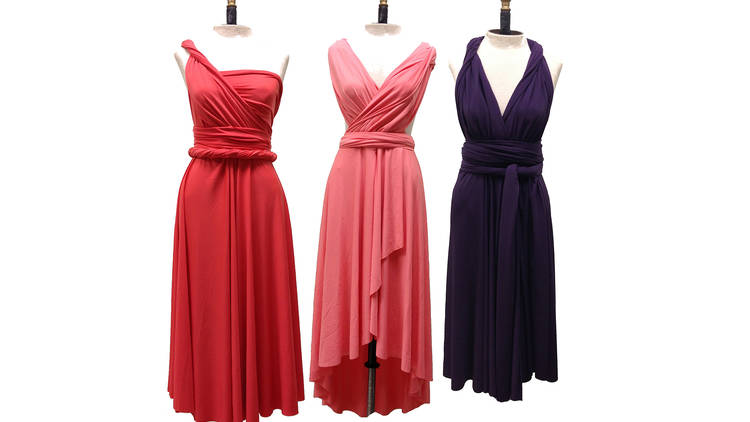 Dessy twist dresses, $40–$50 each (were $140–$180)