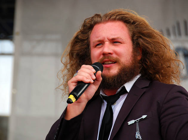 Jim James Jim James performs at the Newport Folk Festival in Newport, Rhode Island on July 27, 2013.