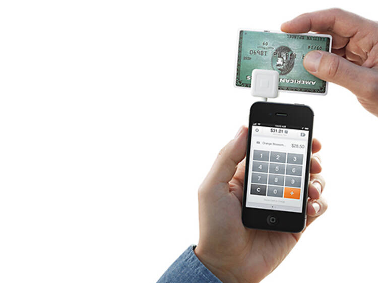 Square's plug-in card reader accepts credit cards anywhere