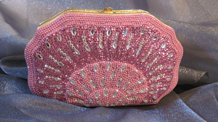 Judith Leiber faux-diamond clutch, $850, at the Society of MSKCC Thrift Shop