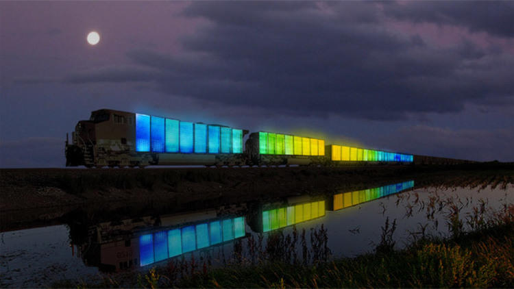Rendering of Station to Station train by Doug Aitken.