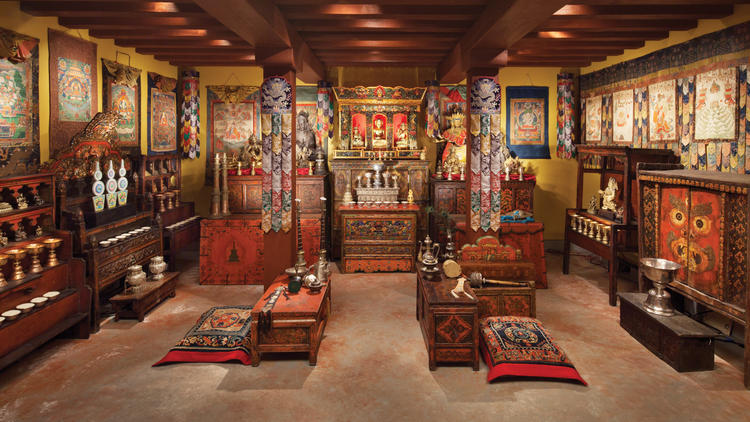 Tibetan Buddhist Shrine Room at the Rubin Museum of Art