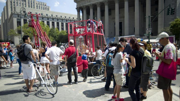 The Museum of Food and Drink's puffing gun at Summer Streets