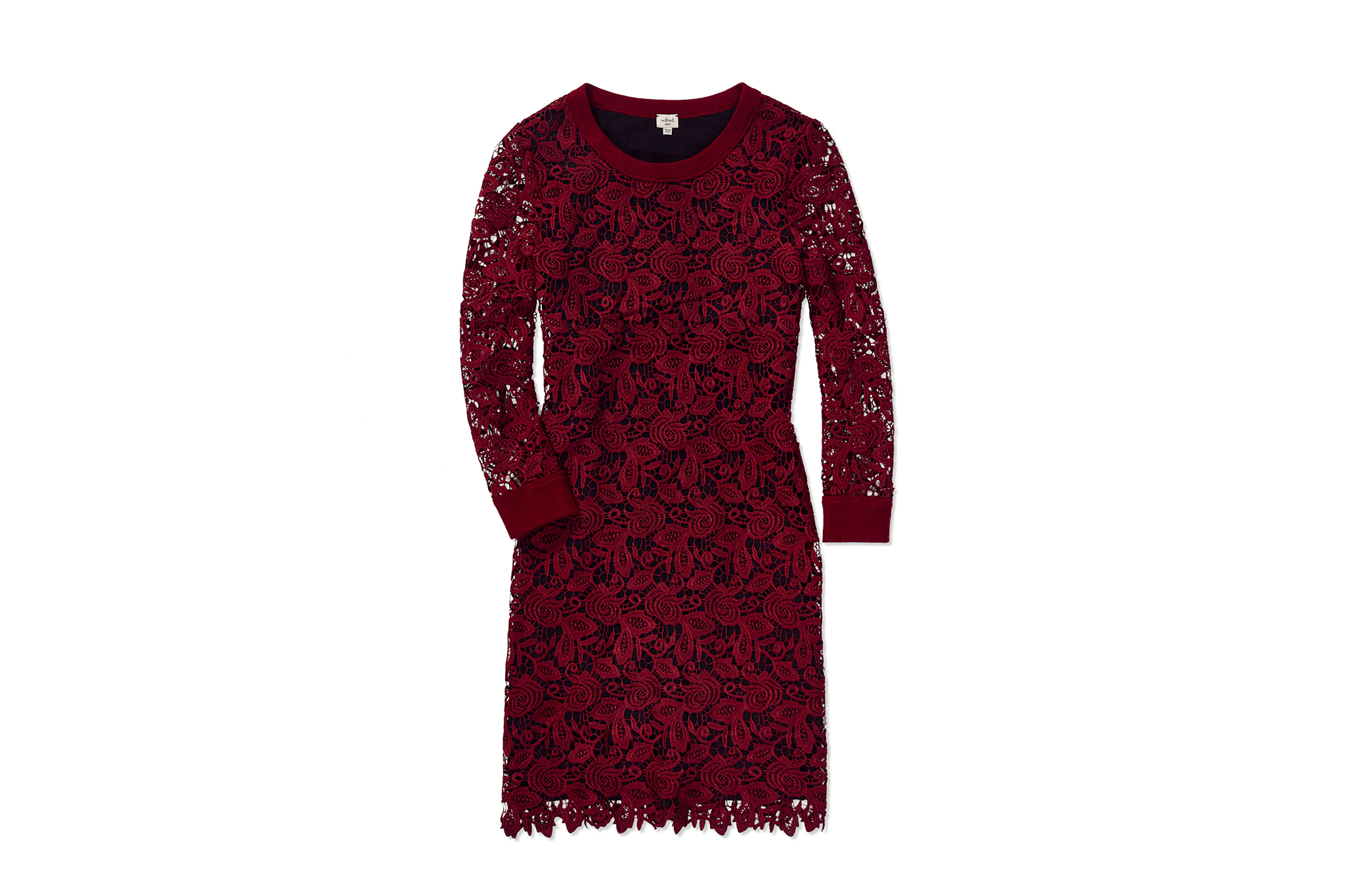 old fashioned high neck dress Refined Old Money High Neck Long Sleeve Pearl Jacquard Wedding Dress 8 main image 1
