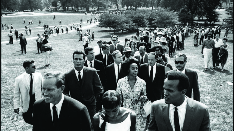 Dan Budnik (On the Mall, the Hollywood delegation enroute to the Lincoln Memorial.)