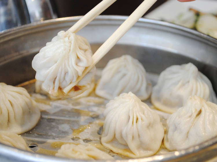 The $13 pork dumplings at Mama Lu’s