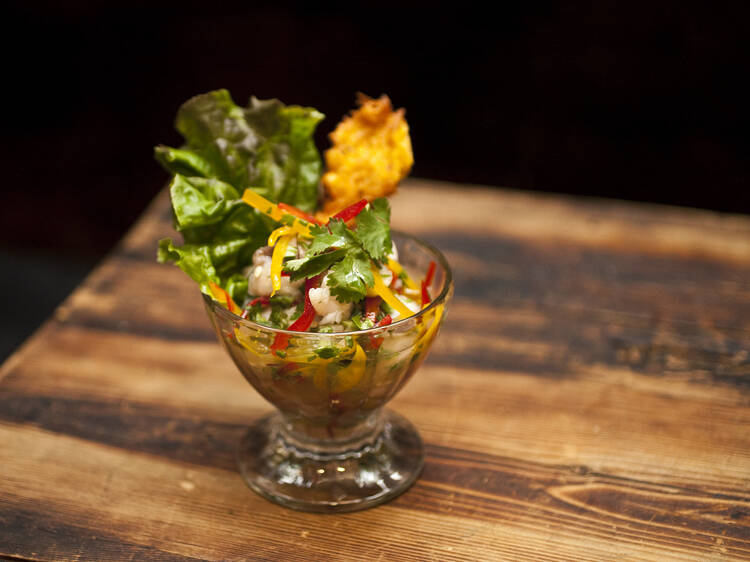 Lionfish ceviche at Norman's Cay